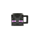 Tasse mug minecraft 3d en forme d enderman pixelisé noir avec yeux violets lumineux jeu emblématique