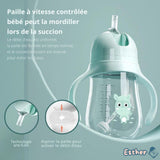 Tazza con cannuccia per bambini - elefante