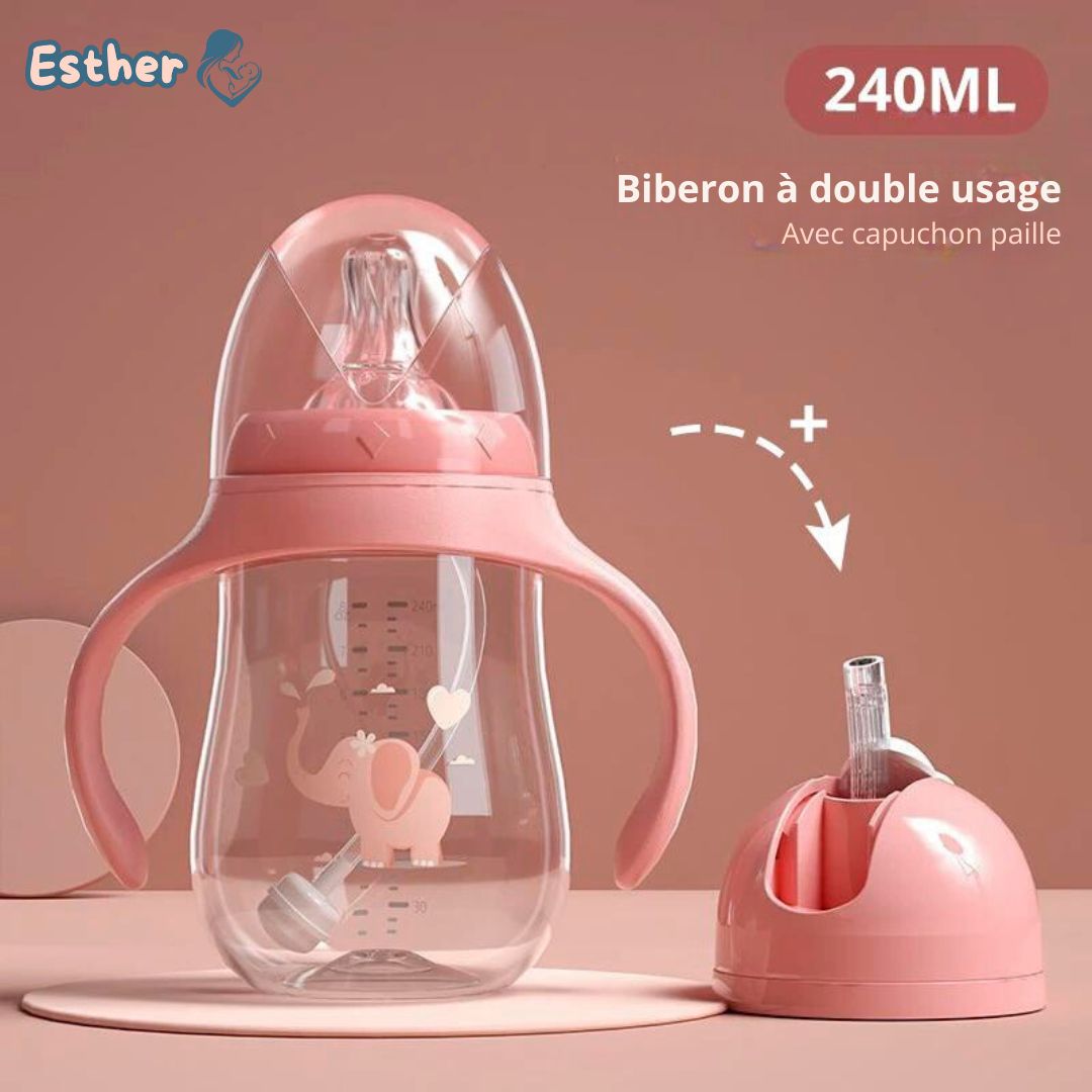Tasse paille bébé - éléphant - Esther