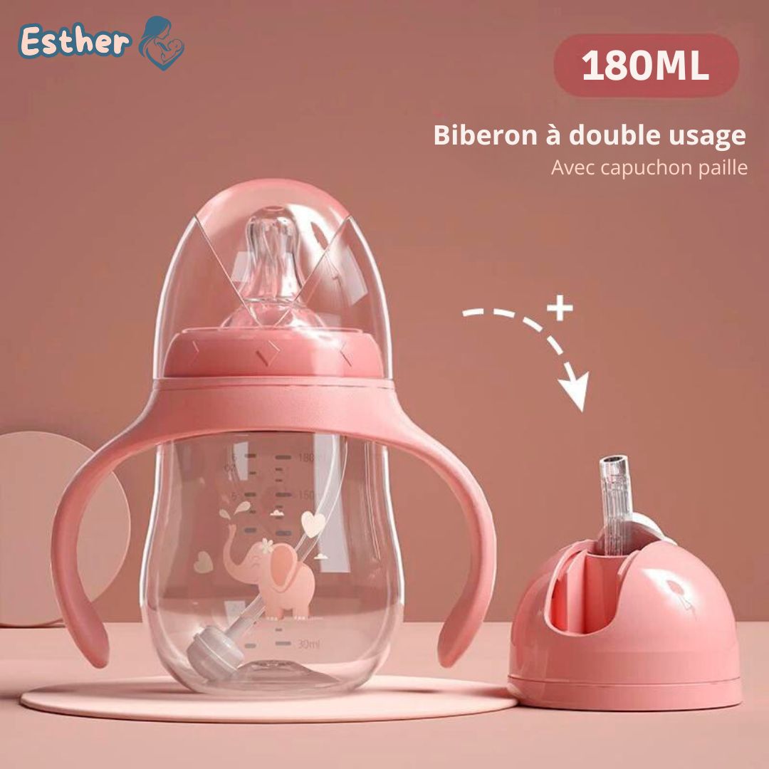Tasse paille bébé - éléphant - Esther
