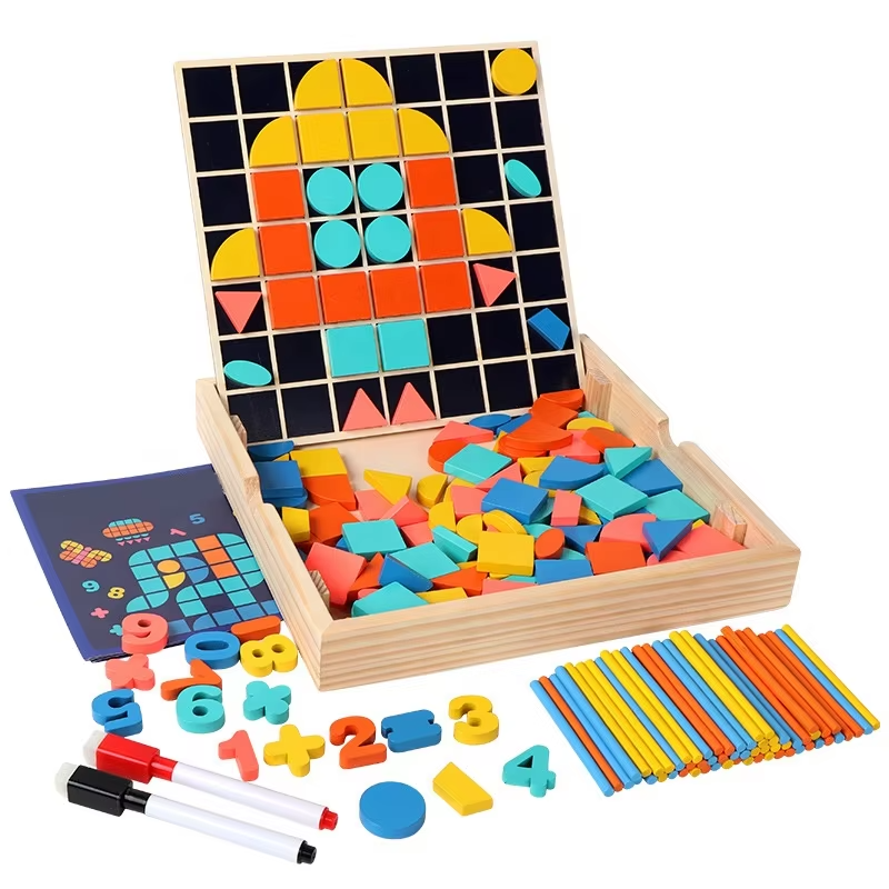 Jeu Mosaic Montessori Multifonction pour Enfants