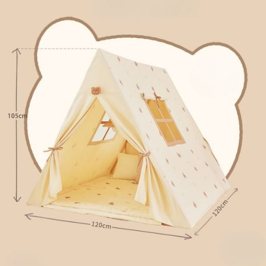 Children's beige play tent