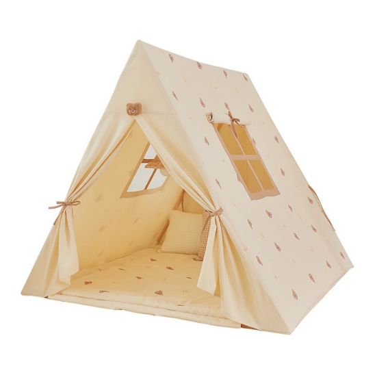 Children's beige play tent