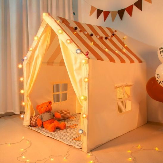 Striped play tent - children's teepee