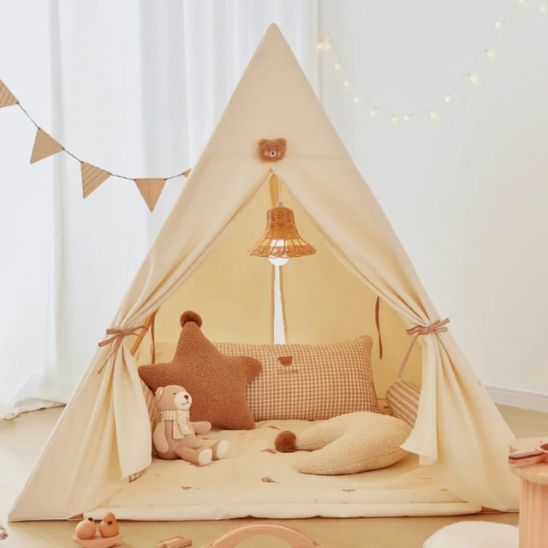 Children's tent - beige children's playhouse