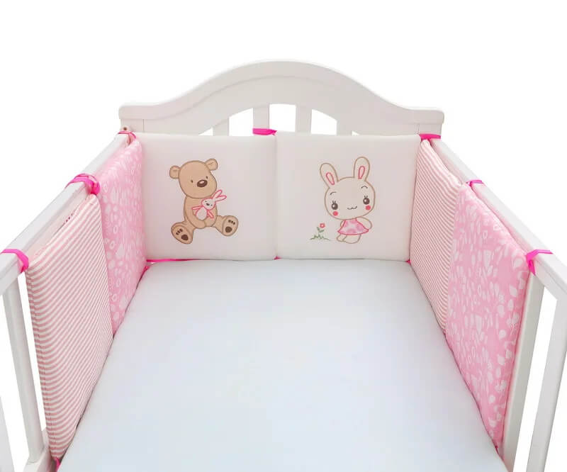 Baby cot bumper rabbit bear