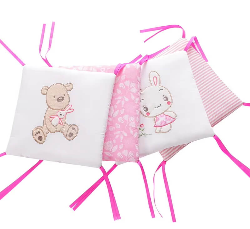 Baby cot bumper rabbit bear