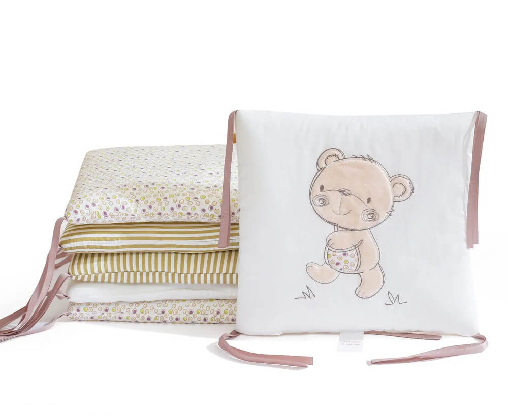 Modular baby cot bumper little bear