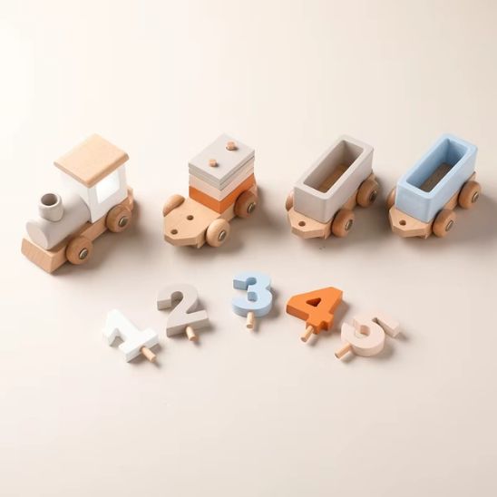 Wooden train - wooden toy - Montessori
