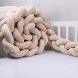 Braided cot bumper - Beige braided cot bumper - Estherbebe