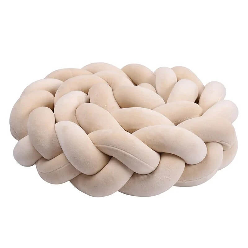 Braided cot bumper - Beige braided cot bumper - Estherbebe
