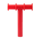 Tube de mastication jouet sensoriel rouge en plastique lisse pour apaiser les gencives douloureuses lors des poussées dentaires