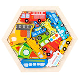 Puzzles Montessori Animaux Fruits et Véhicules