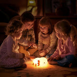 Rechargeable Pink Silicone Axolotl Night Light for Children