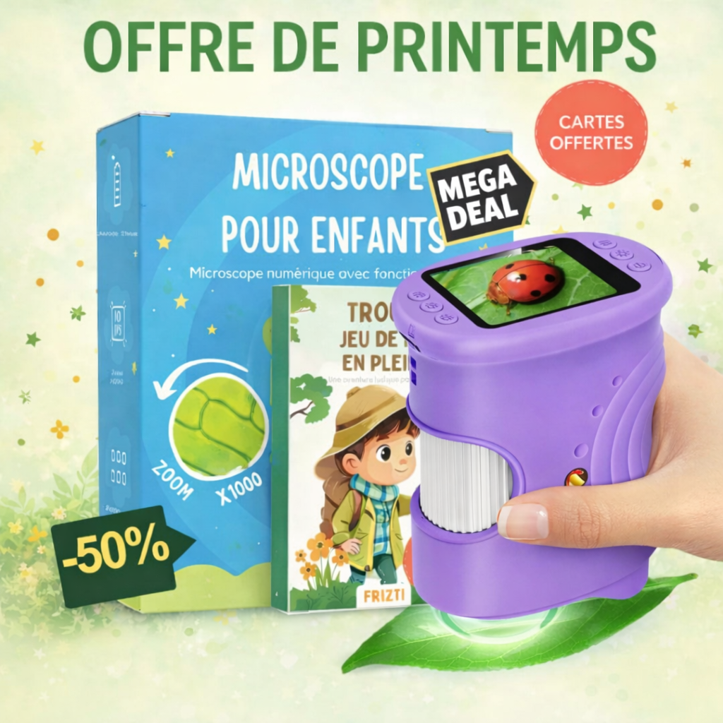Kit microscopio con schermo che allontana dagli schermi (+ 50 SCHEDE IN OMAGGIO)