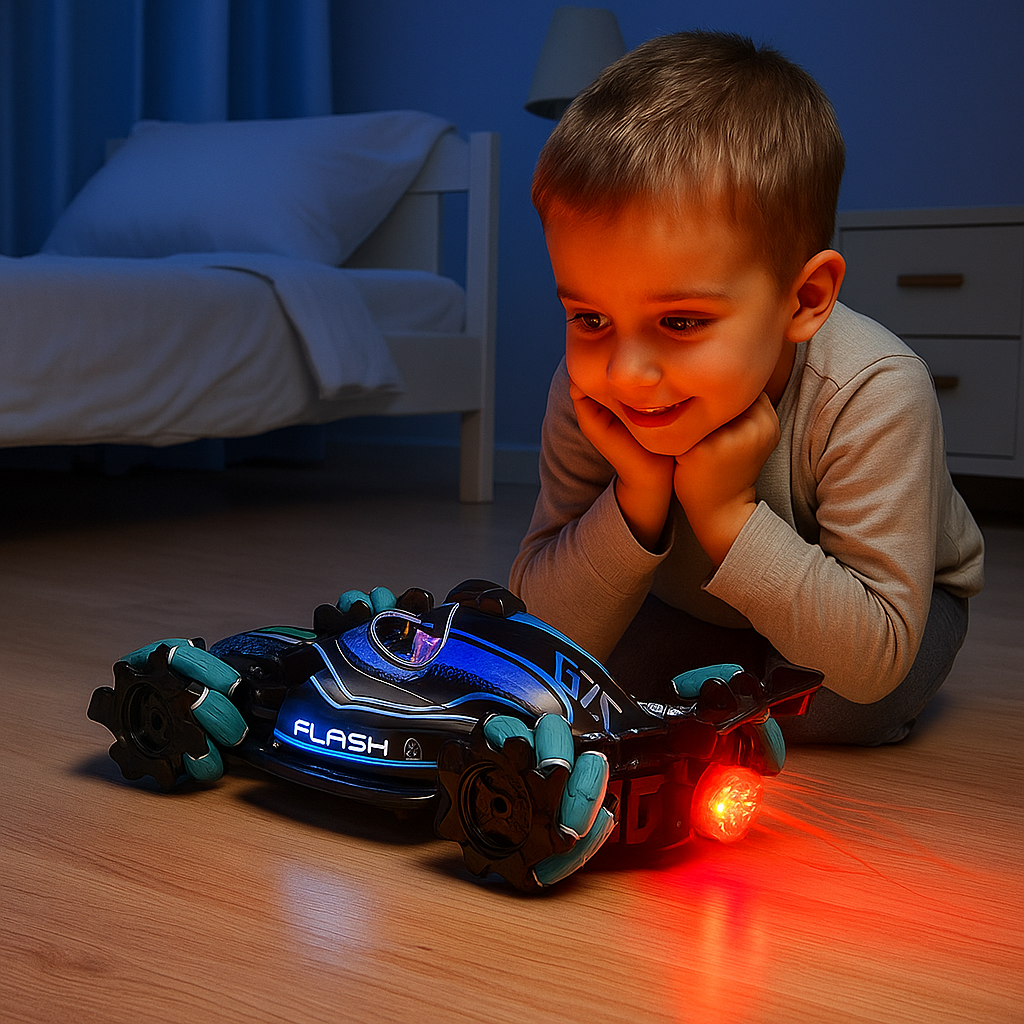 Remote-controlled car with spray - MistSpin