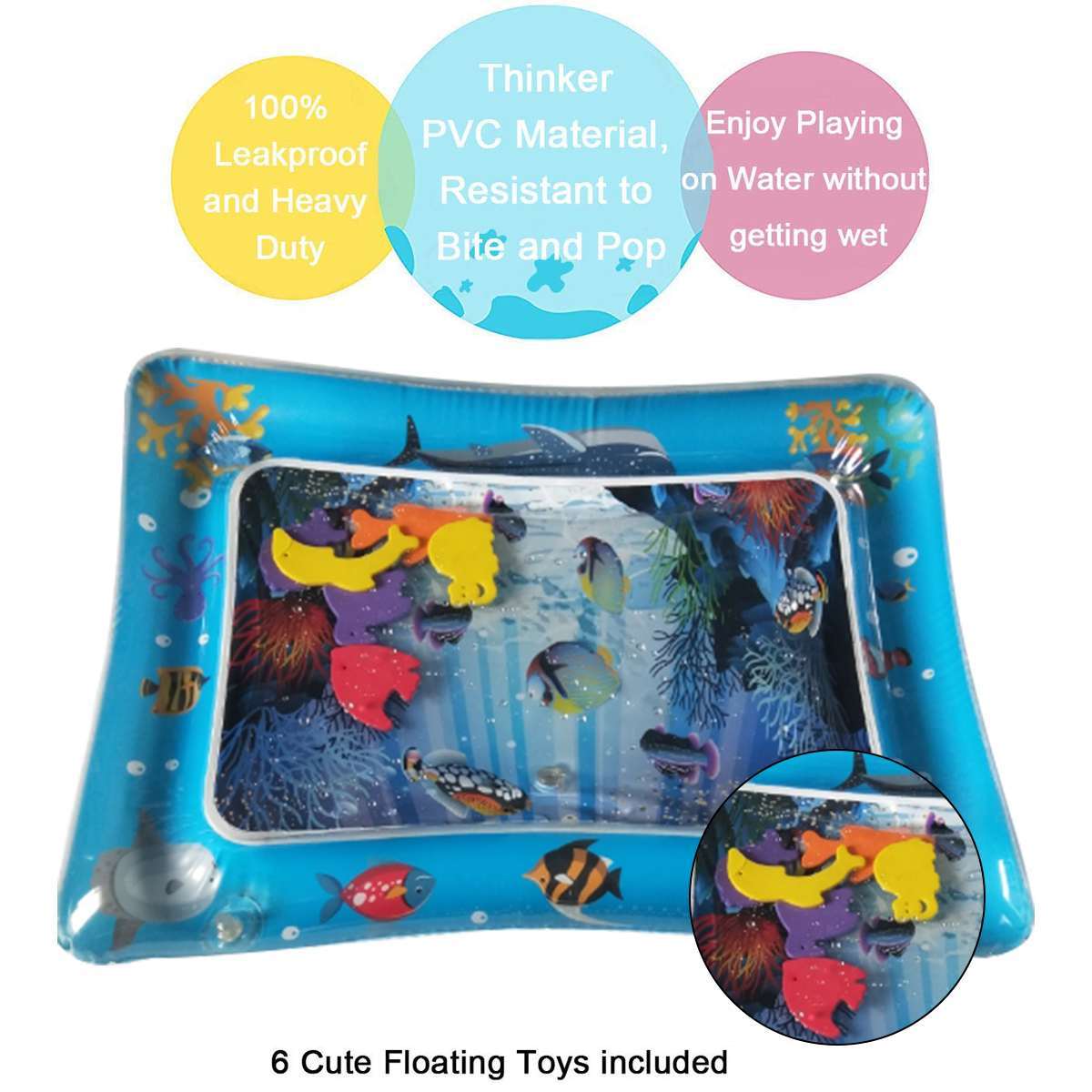 Tappeto Sensoriale ad Acqua OceanExplorer™ per Tummy Time (Senza BPA)