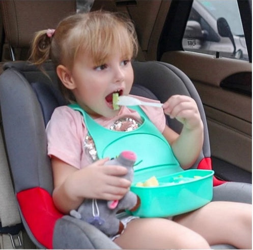 Premium Waterproof 3D Bib (Crumb Catcher Anti-Mess)