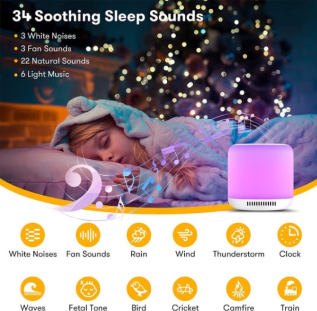 DreamHum™ Machine à Bruit Blanc Portable | Apaiseur de Sommeil pour Bébé