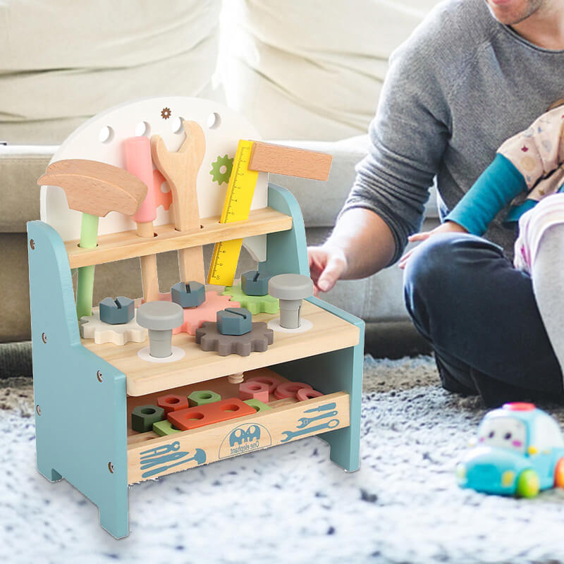 Établi en Bois pour Petit Constructeur (Compétences Motrices Montessori)