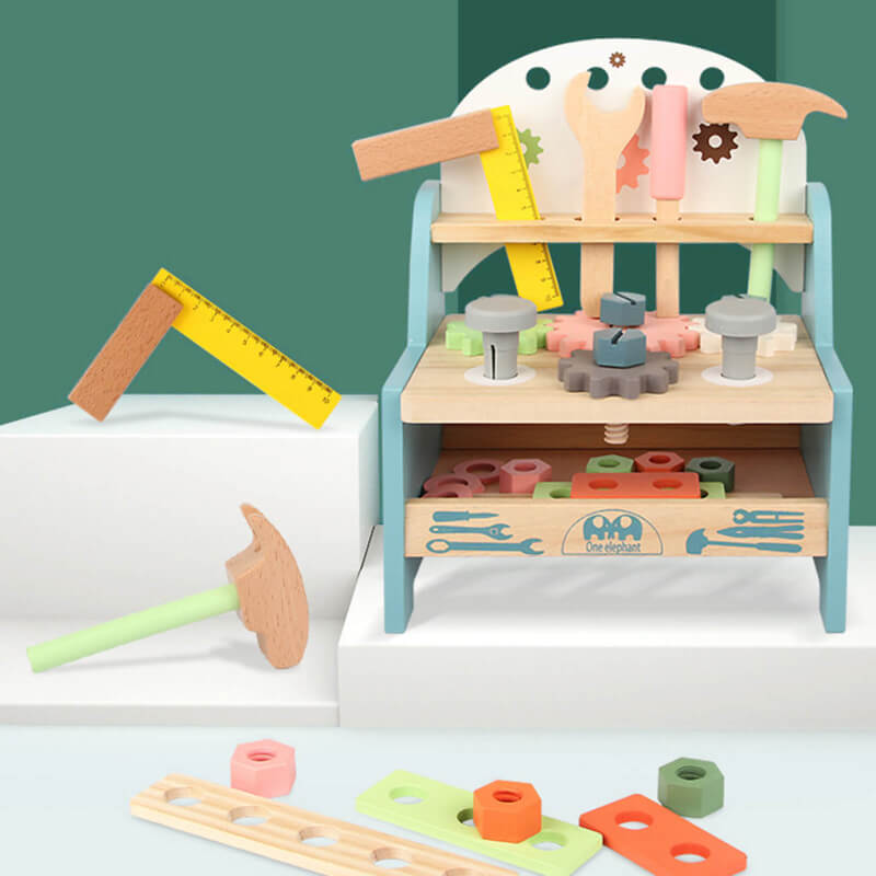 Établi en Bois pour Petit Constructeur (Compétences Motrices Montessori)